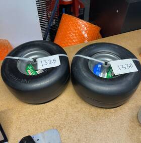 Ff1005 Hi-run Qty 2 Zero-turn 13x6.50-6 Flat Free Lawn Mower Tires 5.5 Inch Hub