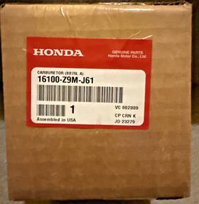 16100-z9m-j61 Honda Oem Genuine Carburetor New Sealed
