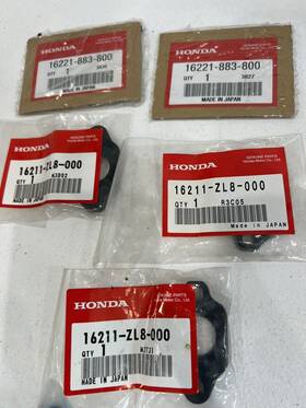 16221-883-800 Honda 16211-zl8-000 Genuine Oem Part # Carburetor Insulator Gasket