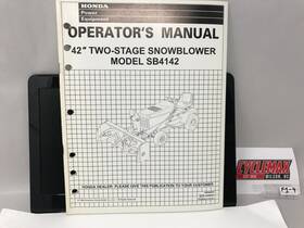 31ha460sb Honda 1998 42 Inch Two-stage Snowblower Model Sb4142 Operators Manual
