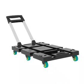 Huluwat 744110364064 Black 330 Lb. D-handle Plastic Foldable Hand Truck For Home Store And Factory