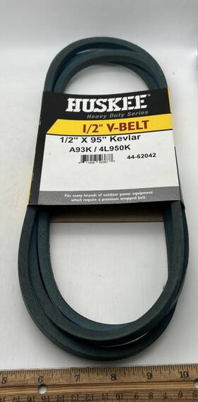 44-62042 Huskee 1/2 Inch X 95 Made With Kevlar V-belt A93k/4l950k Heavy Duty Lawnmower Belt