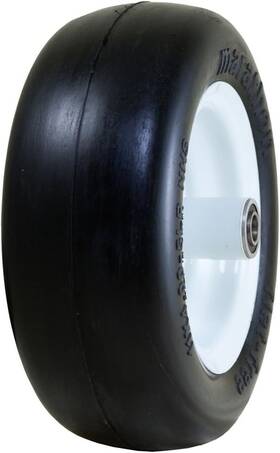 01410p Industries 5 Inch Hub 3/4 Bushings 11x4.00 Flat Free Lawnmower Tire On Wheel