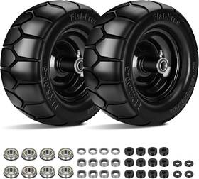 Iococee 794000007618 11x6.00-5 Flat Free Tire - 2 Pack Tires For Zero Turn Mower With 3/4