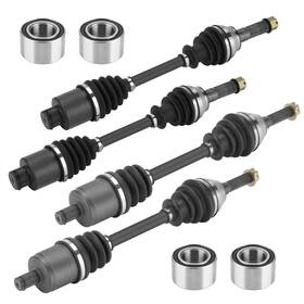 Dpcab052nc-1 Iseyec Front Rear Left And Right Cv Axle Shaft Wheel Bearing Set For Polaris