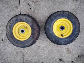 Am101927 John Deere Front Wheels Rims Tires Am37378 Rx73 Rx75 Srx75. 11x4 Pair