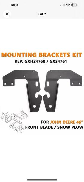 Gxh24761 John Deere Gxh24760 Gxh24760/gxh24761 Mounting Bracket For 46 Inch Front Blade/snowplow