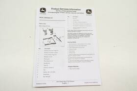 Lvu25176i2 John Deere Oem Installation Instructions Deck Linkage Kit