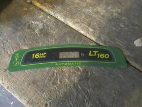 M150957 John Deere Lt160 Instrument Panel Label Decal