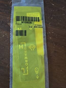 M159539 John Deere Original Equipment Label -