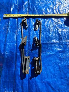 M88936 John Deere Oem 322 330 332 Hood Hinge Support Brackets Pins Rods Set Tractor
