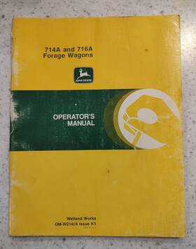 Om-w21456 John Deere Operators / Owners Manual - Forage Wagons 714a And 716a