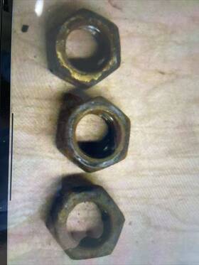P48362 John Deere Three Used Locking Spindle Nuts 318 212 110