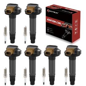 Ky-uf646-zh Kacuyelin Uf646 Ignition Coil Pack And Iridium Spark Plugs Set Of 6 Compatible With For