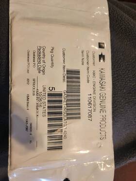 11061-7087 Kawasaki 4 Pack Oem Gasket Insulator 4240