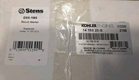 1416520-s Kohler 788062496961 14 165 20-s Pull Recoil Starter 6.5hp 6.75hp 8hp Engine
