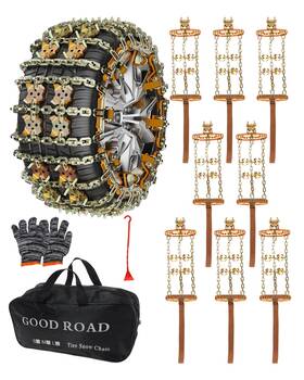 2753tsc001hus Kyx Tire Chains For Car/suv/pickup Truks Adjustable Universal Emergency Snow
