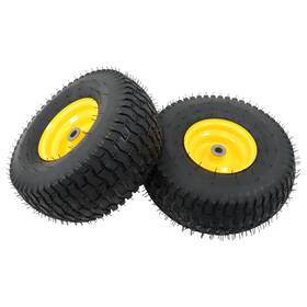 Qs620480qr Lablt 15x6.00-6 2 Pack Inflated Tires And Wheels 4 Ply 3/4 Inch Axle 3 Centered Hub