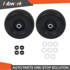 Tl38783q Labwork 2-pack 9x3.50-4 Inch Lawnmower Tire And Wheel Assembly Polyurethane Solid