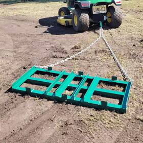 Landzie 445020497462 Drag Harrow Driveway Grader 4 Ft. Tow Behind Lawn Rake 48 Inch Harr