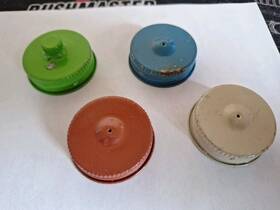 678699 Lawn-boy 4 Nos Early Vintage Omc Metal Fuel Caps. Part