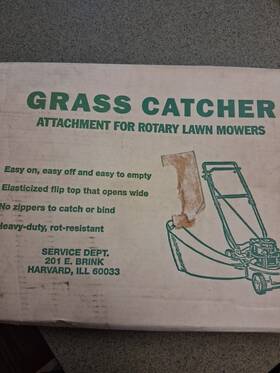 Gc-12 Lawn Chief Vintage True Value Grass Bag Catcher N.os. Model