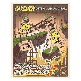 31p-699-01 Mancomm Safety Poster Caveman Surfaces Paper 16 In W 12 H 31p-699-01 Mancomm Safety Poster Caveman Surfaces Paper 16 In W 12 H