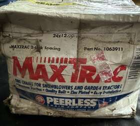 1063911 Max Trac Peerless Tire Chains 24 X 12.0 12 2 Link Spacing Part No
