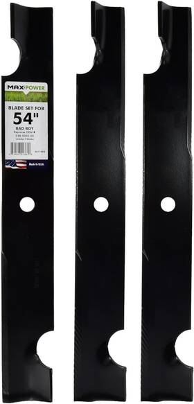 561149b Maxpower 3 Blade Set For 54 Inch Cut Bad Boy Mowers Replaces Oem No. 038-0