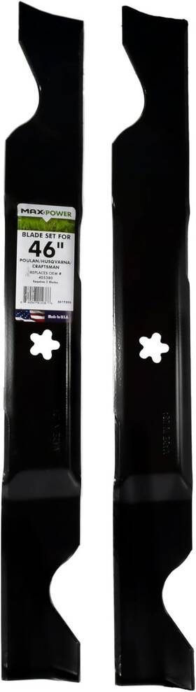 561739b Maxpower 2 Blade Set For 46 Inch Cut Craftsman Husqvarna Poulan Replaces O