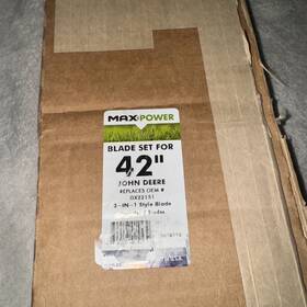 561811b Maxpower 2 Set Of 3-n-1 Blades For Many 42 Inch Cut John Deere Mowers