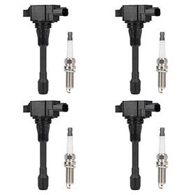 Uf549 Mikafex 768481945318 4pcs Ignition Coil Pack And 9029 Iridium Spark Plug Compatible With Nis