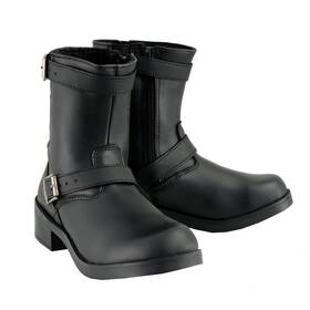 Mbk9290-blk-6 Milwaukee Leather Mbk9290 Boys Black Classic Engineer Style Biker Boots - 6