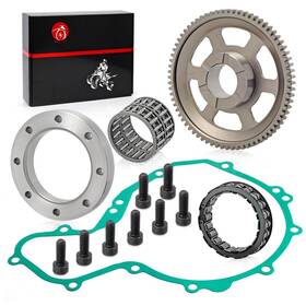 Moto1988 3088048 Starter Clutch Kit Idler Gear 72t One Way Bearing With Gasket For Polaris