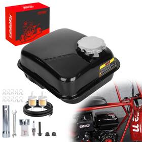 Qhas-1-29b Mtatcn Motorcycle Fuel Tank With Stainless Cap For Predator 212cc And Coleman 196cc