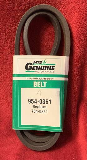 754-0361 Mtd 954-0361 Belt New Old Stock