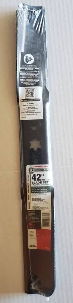 490-110-m089 Mtd Genuine Parts 42 Inch Lawn Mower Blade Set For Star Center Hole Bag/side