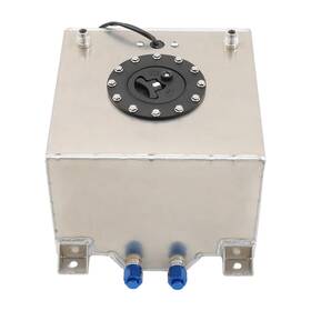2-1467575-779498 Munirater 5 Gallon Universal Fuel Cell Tank Aluminum Polished Race Street Drift Strip 1