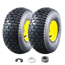 Mzrexn 15 6.00-6-tubeless 15x6.00-6 Lawn Mower Tires And Wheel Assembly Front Replacement Compa