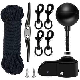 Nq 788418853387 Flagpole Hardware Repair Parts Kit 50 Feet Halyard Rope 3 Inch Black Ball 6 Z