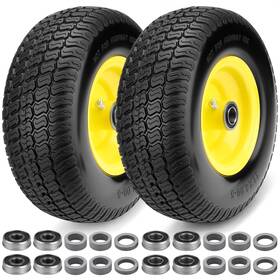 2026lt-9x3.50-4 Nubauto 2 Pcs 11x4.00-5 Flat Free Lawn Mower Tires Zero Turn Replacement
