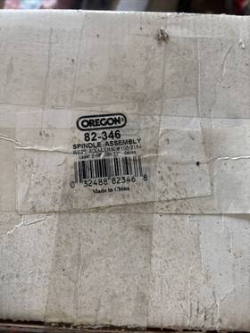 82-346 Oregon 032488823468 Replacement Spindle Assy Exmark Part Number