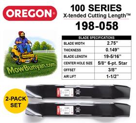 Oregon 198-058 38 Inch Cut Lawn Mower Blades For Massey Ferguson 2