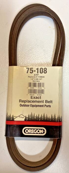 110883x Oregon 75-108 Oem Genuine Exact Replacement Belt Replaces Ayp