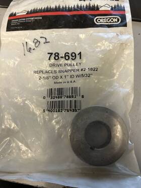 7021822yp Oregon 78-691 Drive Pulley Replaces Snapper Briggs 2-1822 Nos Wm03a
