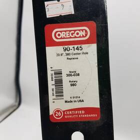 90-144 Oregon Genuine Mower Blade 19.8 Inch .380 Center Hole Rotary 979