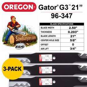 96-347 Oregon 60 Inch Cut Oem Replacement Mulching Mower Blades For Dixon 3
