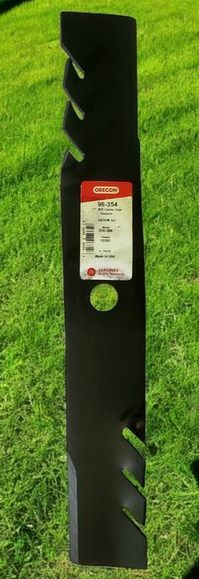 96-354 Oregon 17 Inch Lawn Mower Blade Mulching Gator G3 Center Hole Sterns Rotary