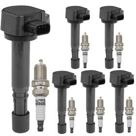 12582000 Oyeauto 747165822268 Uf400 Ignition Coil Pack And Iridium Spark Plugs Set Of 6 Fit For Ho
