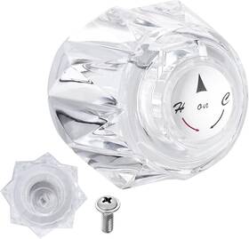 Dz28 Panta Trading Quanzhou Co. Ltd Single Clear Knob Handle Kit For Shower/tub 2-1/2 Inch X 2-1/8 1 Pack